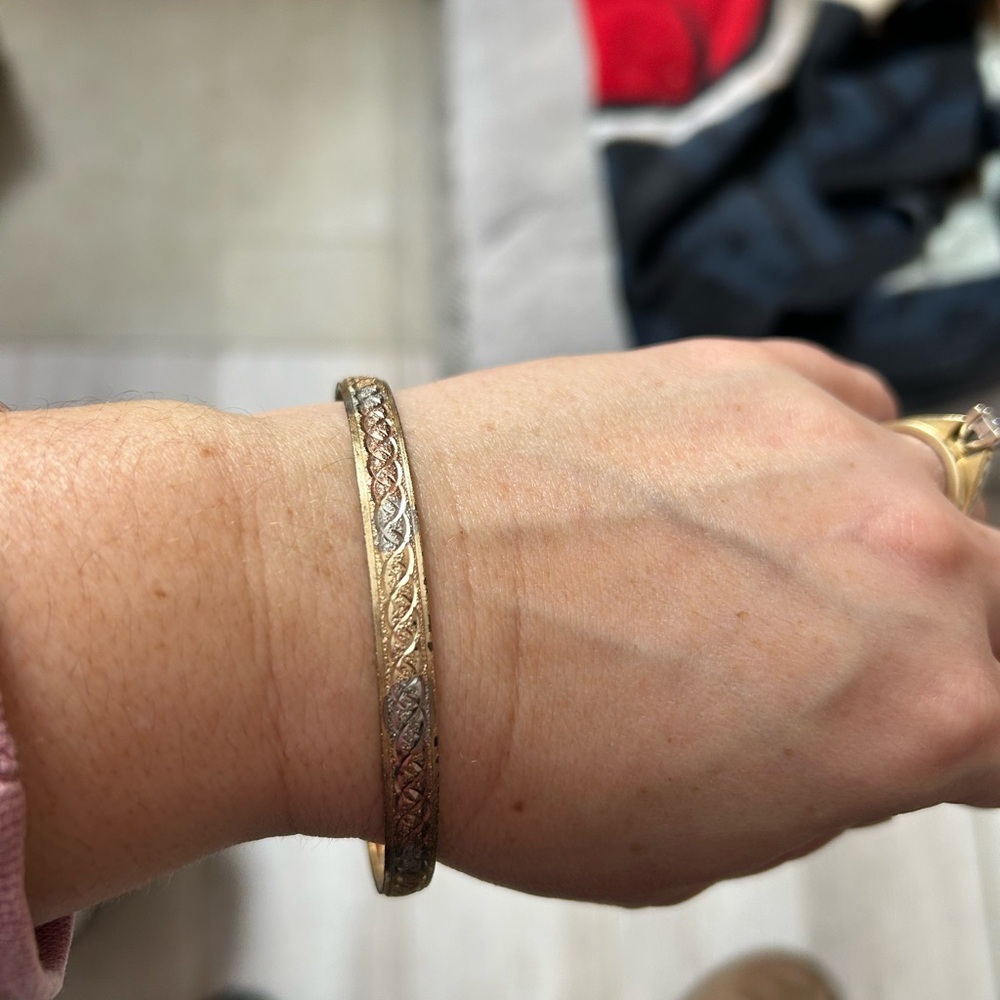 4/$100 Elegant Gold and Silver Bangle Bracelet